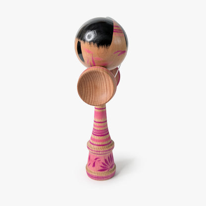 Kokeshi-Kendama Nr. 9 | Pink/Magenta | Unikat