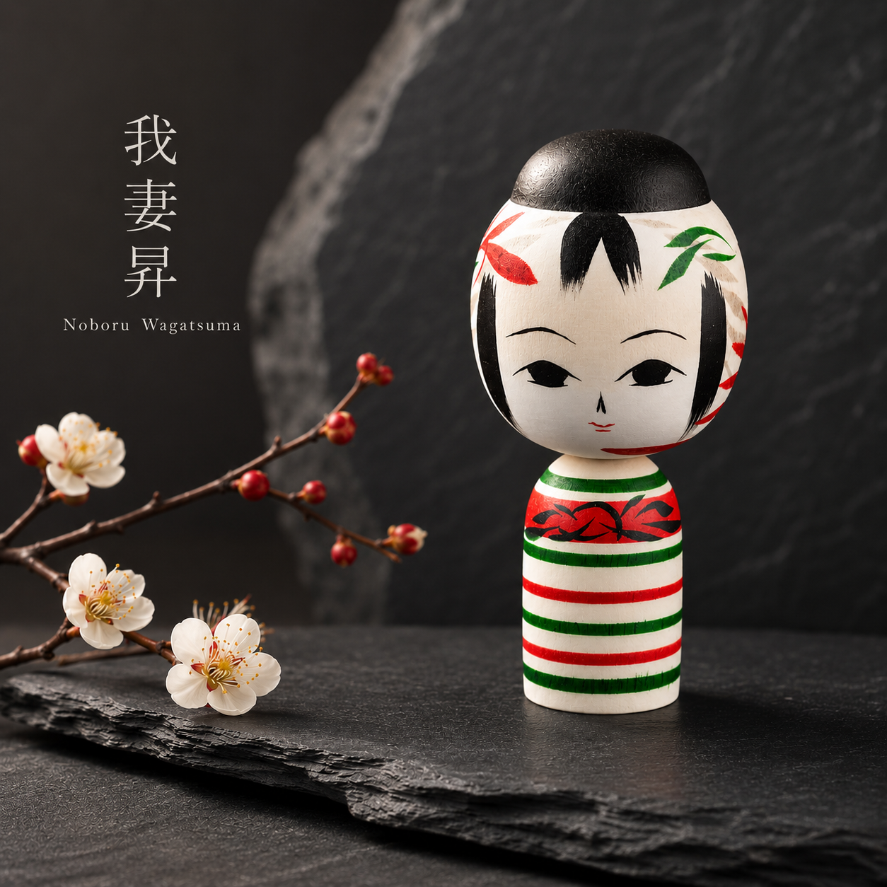 Miniature Bun Hair Kokeshi