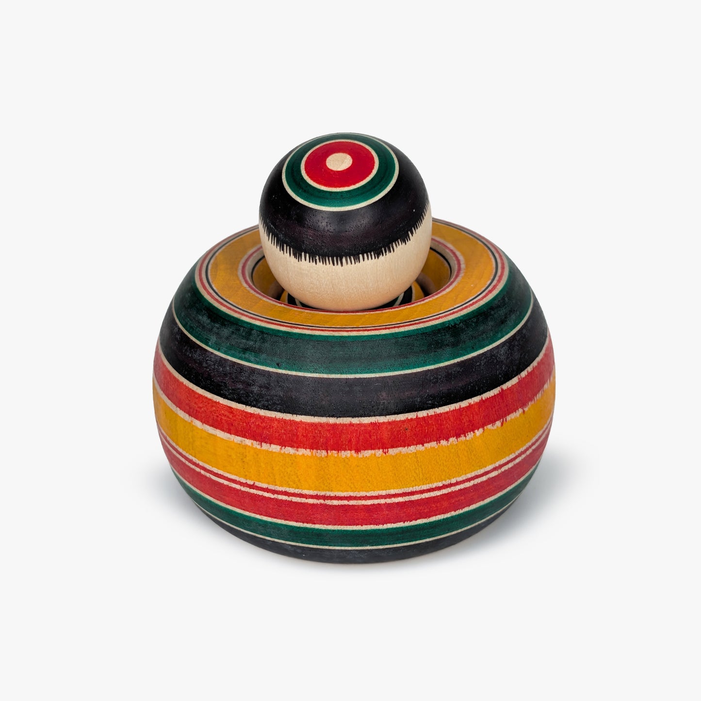 Ejiko Kokeshi – Rokuro-Moyo Pattern – Yajiro Tradition