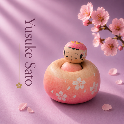 Ejiko Kokeshi – Sakura – Yajiro Tradition