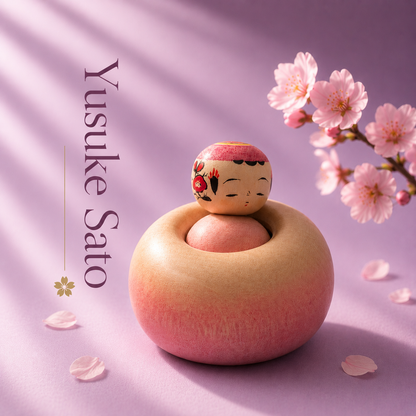 Ejiko Kokeshi – Sunset – Yajiro Tradition